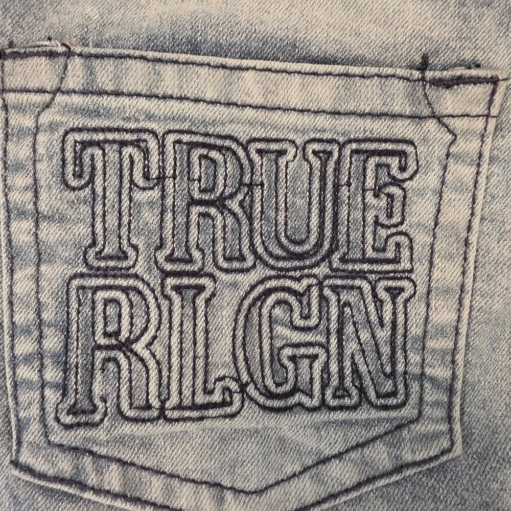 NWT True Religion Geno Boy's Relaxed Slim Distressed Denim Jeans, Size 12 - Picture 7 of 11